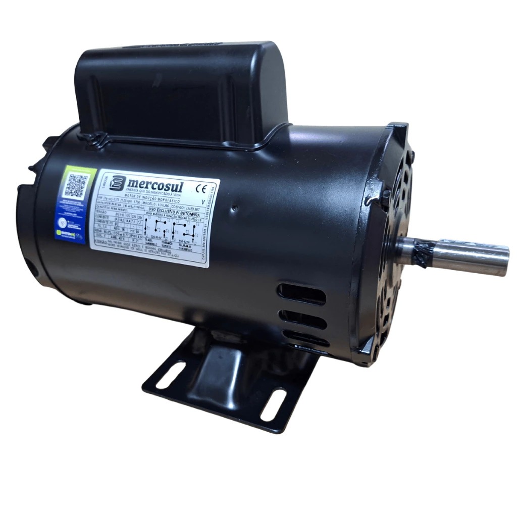 MOTOR ELÉTRICO 1CV MONOFÁSICO BAIXA ROTAÇÃO 110/220V
