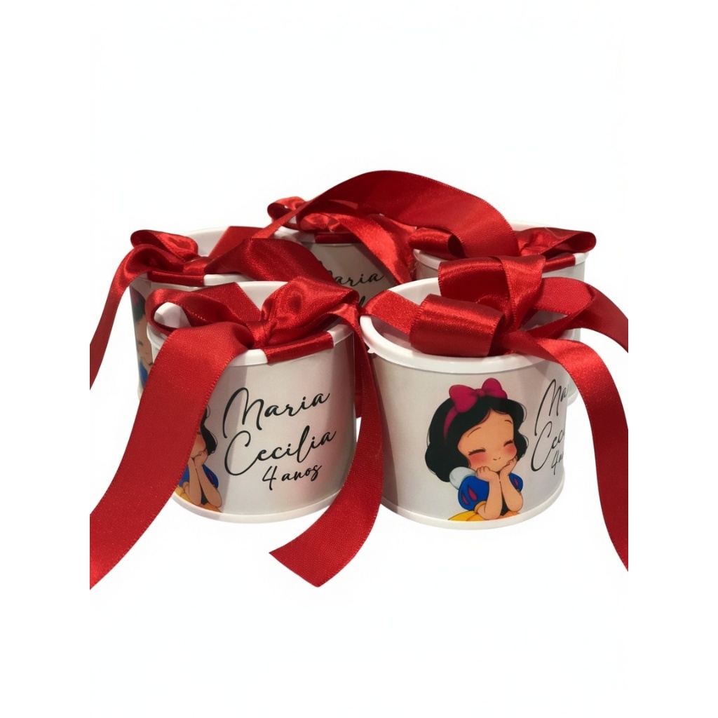 Kit Tubolatas Personalizadas 5x6cm - tema Branca de neve- Lembrancinha  aniversario / maternidade