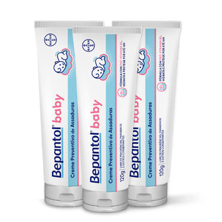 Kit 3un Creme Preventivo de Assaduras Bepantol Baby 120gr Cada