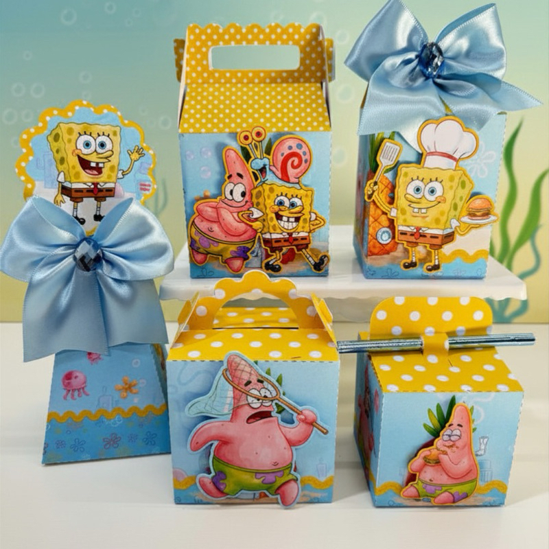 Kit personalizados bob esponja Lembrancinha festa aniversário infantil PEGUE E MONTE