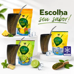Kit Tererê - Guampa + Bomba Inox + Erva Mate Ximaice Tererê 250g