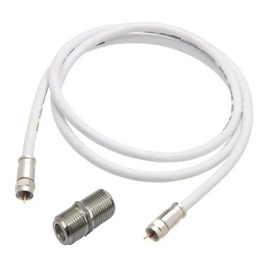 Cabo de Antena RG6 Para TV Digital,TV assinatura c/Conectores E emenda 2mts, 3mts, 4mts, 5mts, 6mts, 7mts, 8mts