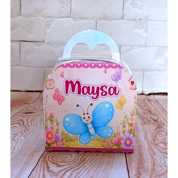 🦋 Caixa Maletinha Jardim das Borboletas Personalizada | Lembrancinha de Aniversário