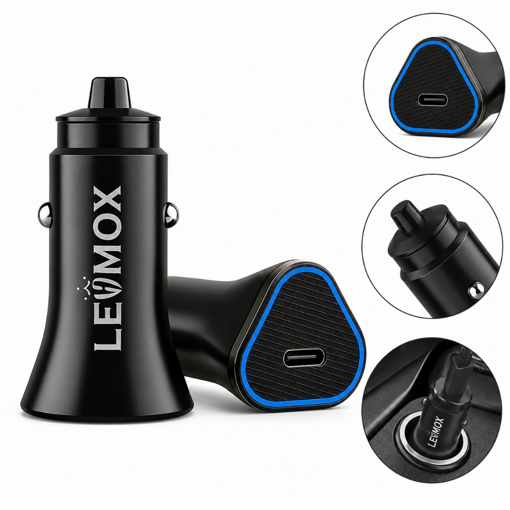 Carregador Veicular USB-C 20W para Carro Carga Rápida Original Lehmox