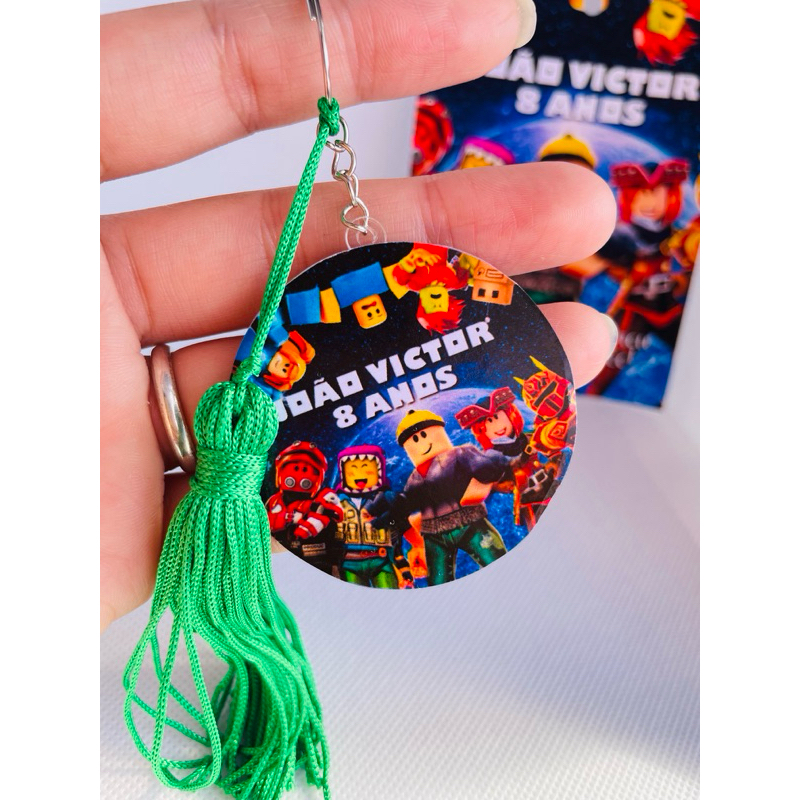 Chaveiro Personalizado Roblox | Chaveiro Acrílico | Lembrancinhas | Aniversário Roblox