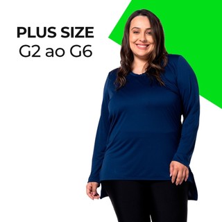 Blusa mullet plus size fitness academia sobre legging manga longa dry fit