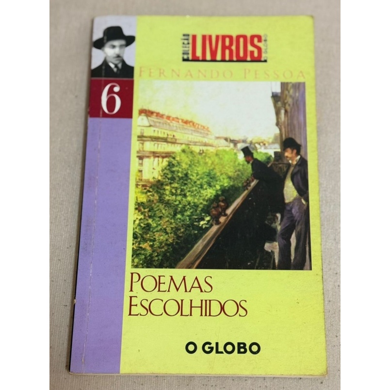 Livro fernando pessoa, melhores poemas, literatura, antigo, clássico, colecionador, poeta, alvaro de campos, bazar, ler