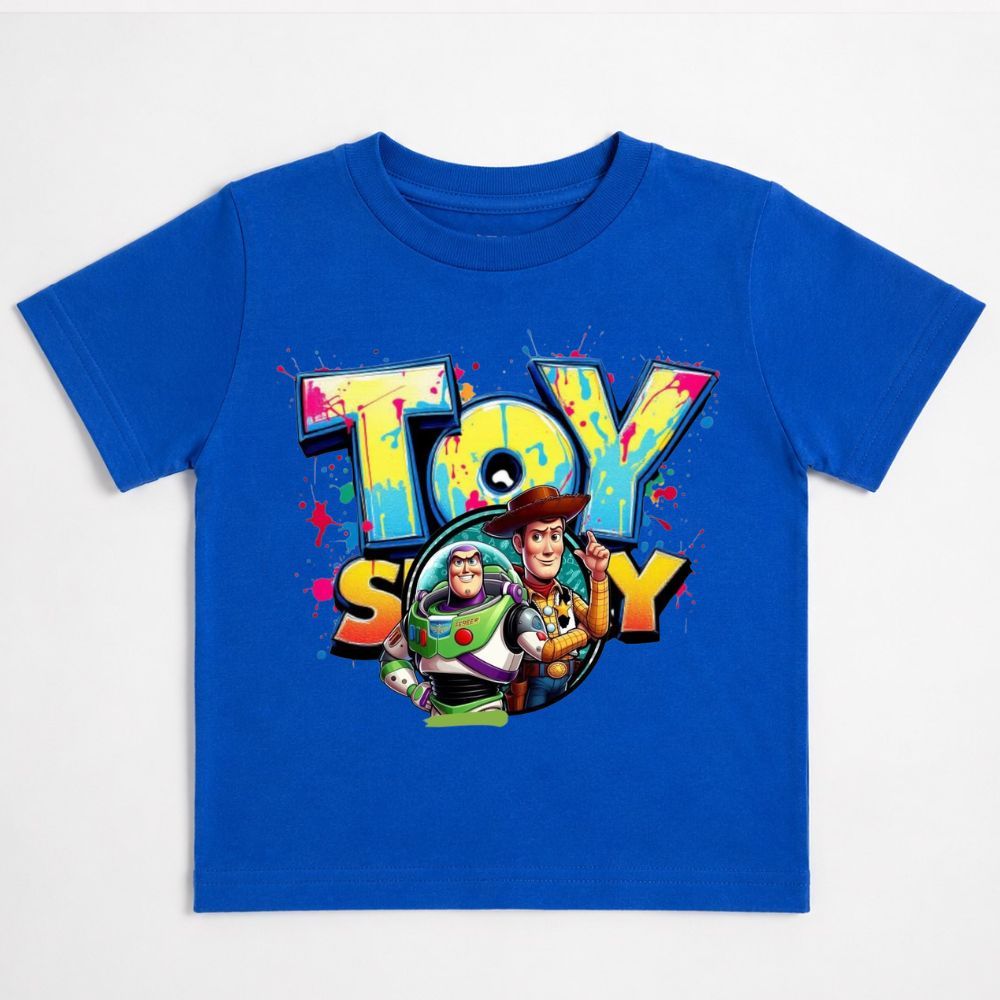 Camiseta Infantil Amigos dos Brinquedos Estampa Divertida Menino e Menina Personagens