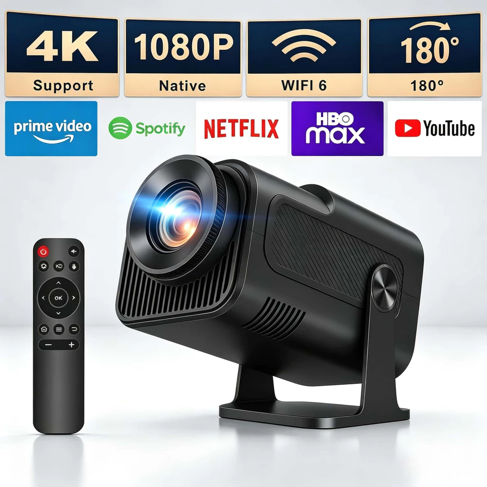 Atualizado Projetor Smart HY320 Android Full HD 1920x1080 Bluetooth Wi-fi