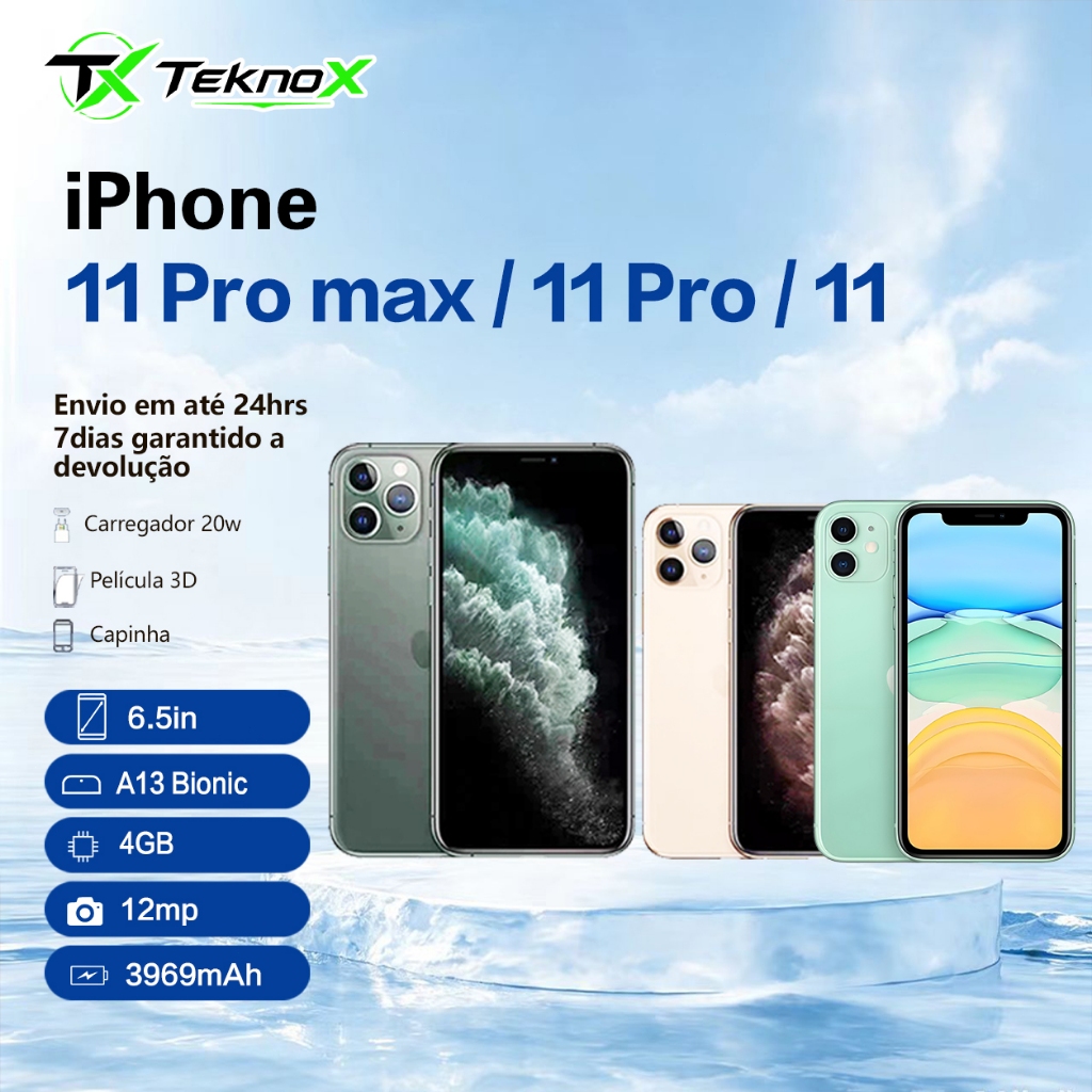 iPhone 11/11 Pro/ 11 Pro Max 64GB/128GB/256 Gb 100% Original Com Garantia