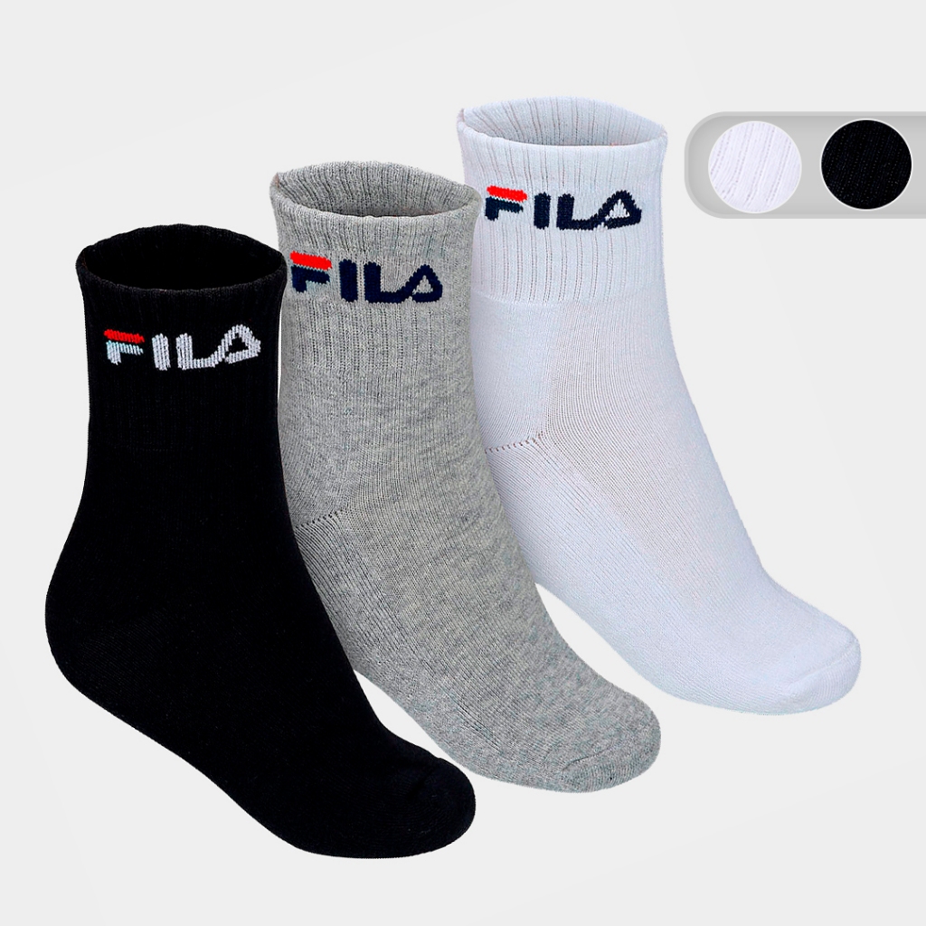 Meia Fila Cano Medio Kit 3 Pares Tripack Unissex LS330037