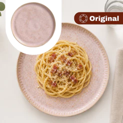 Prato de Sobremesa Linhas Litchi Rosa 21,5cm Porto Brasil - Original