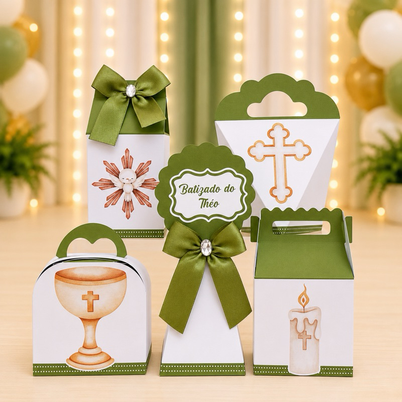 Kit Festa Batizado Menino - Caixinhas para festa infantis lembrancinhas de aniversario mimos decoração personalizados