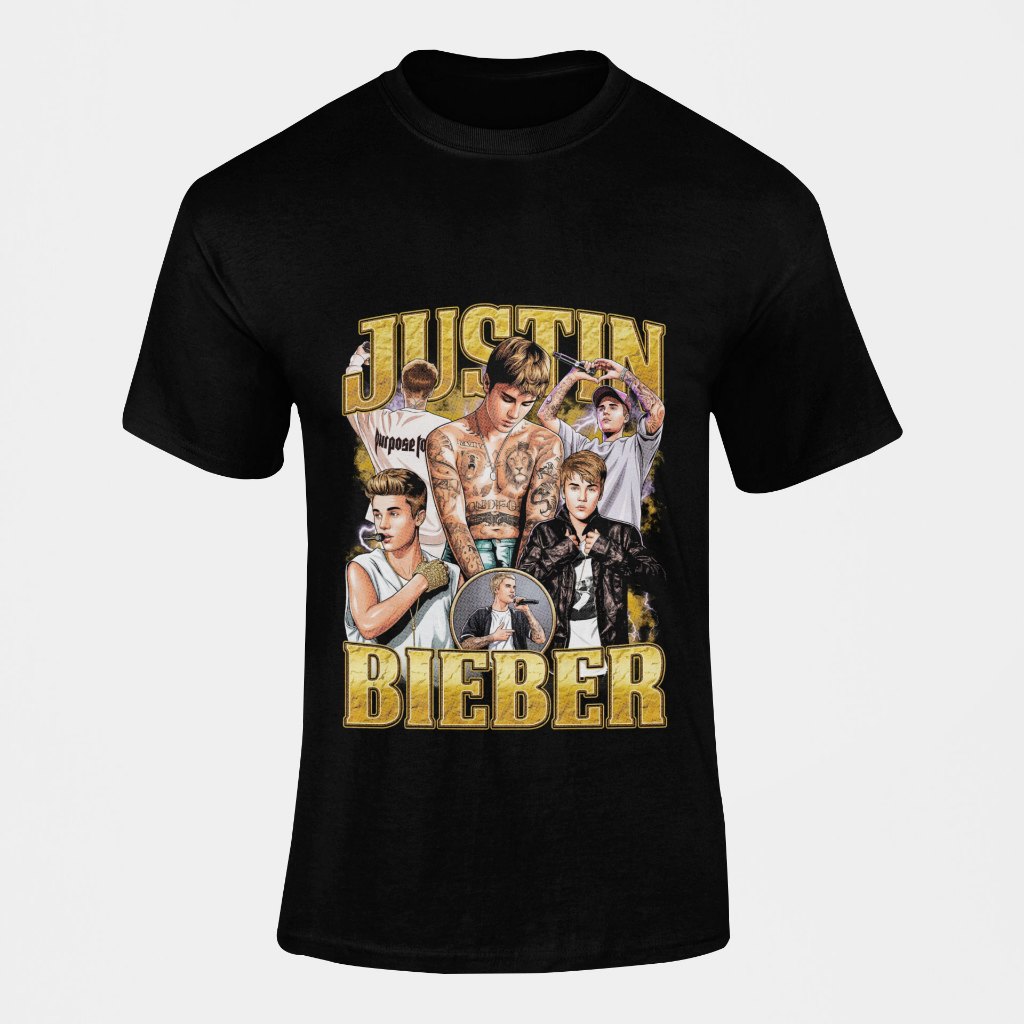 Camiseta Justin Biber Cantor Beliebers Fan Unissex 100% Algodão Streetwear Pop