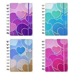 Caderno Grande tipo Inteligente Personalizado 8/10/11 Discos Capa Dura 80 Folhas Pautadas Escolar Planner Diário