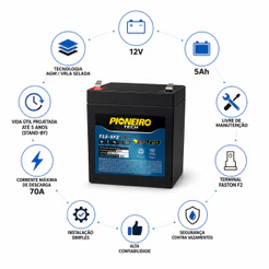 Bateria Ups 12v 5ah Vigilância Eletrônica /No-break /Caixa de som mondial /jaguar bandeirante