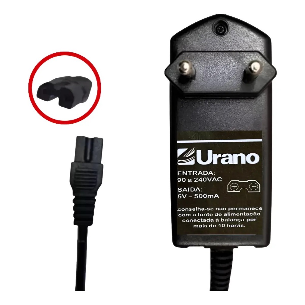 Fonte Carregador Balança Urano 5v 500ma Modelo Novo
