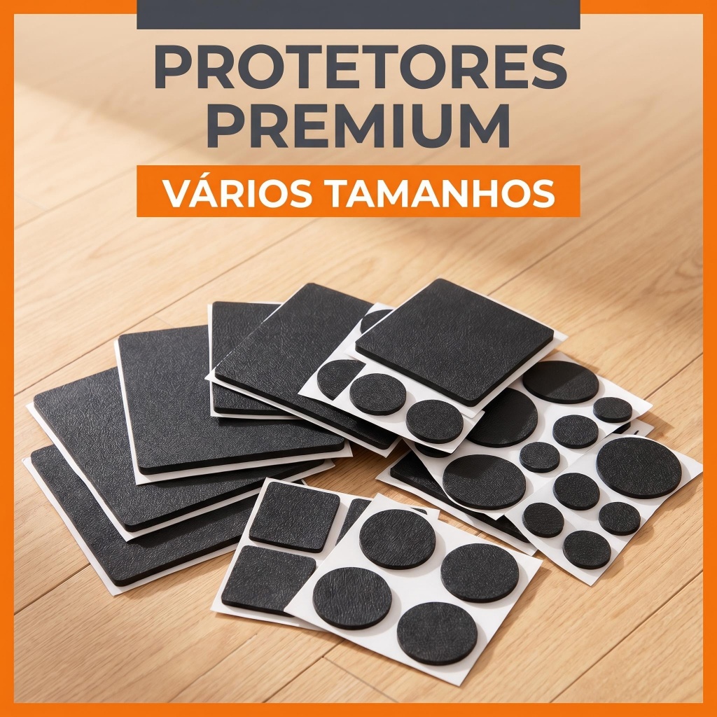 Protetor de Pés para Cadeira Mesa Redondo Quadrado Vários Tamanhos