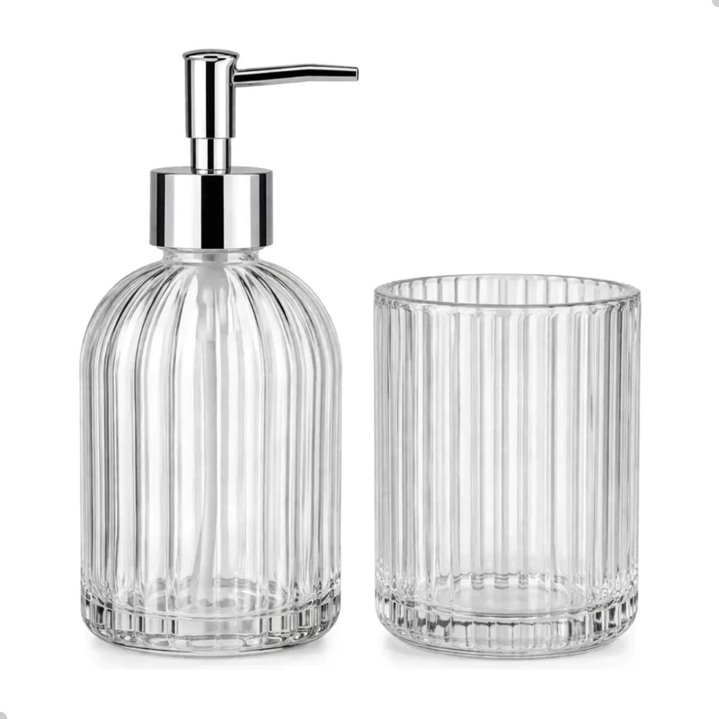 "Transforme Seu Banheiro: Kit Elegante em Promoção! 🛁"