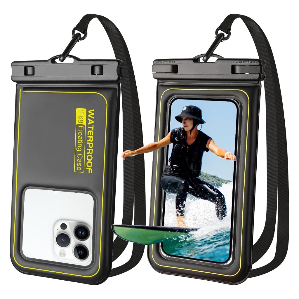 Bolsa Impermeável Flutuante IP68 Com Airbag Para Celular iPhone Samsung Com Cordão, Praia Piscina Mergulho Esportes