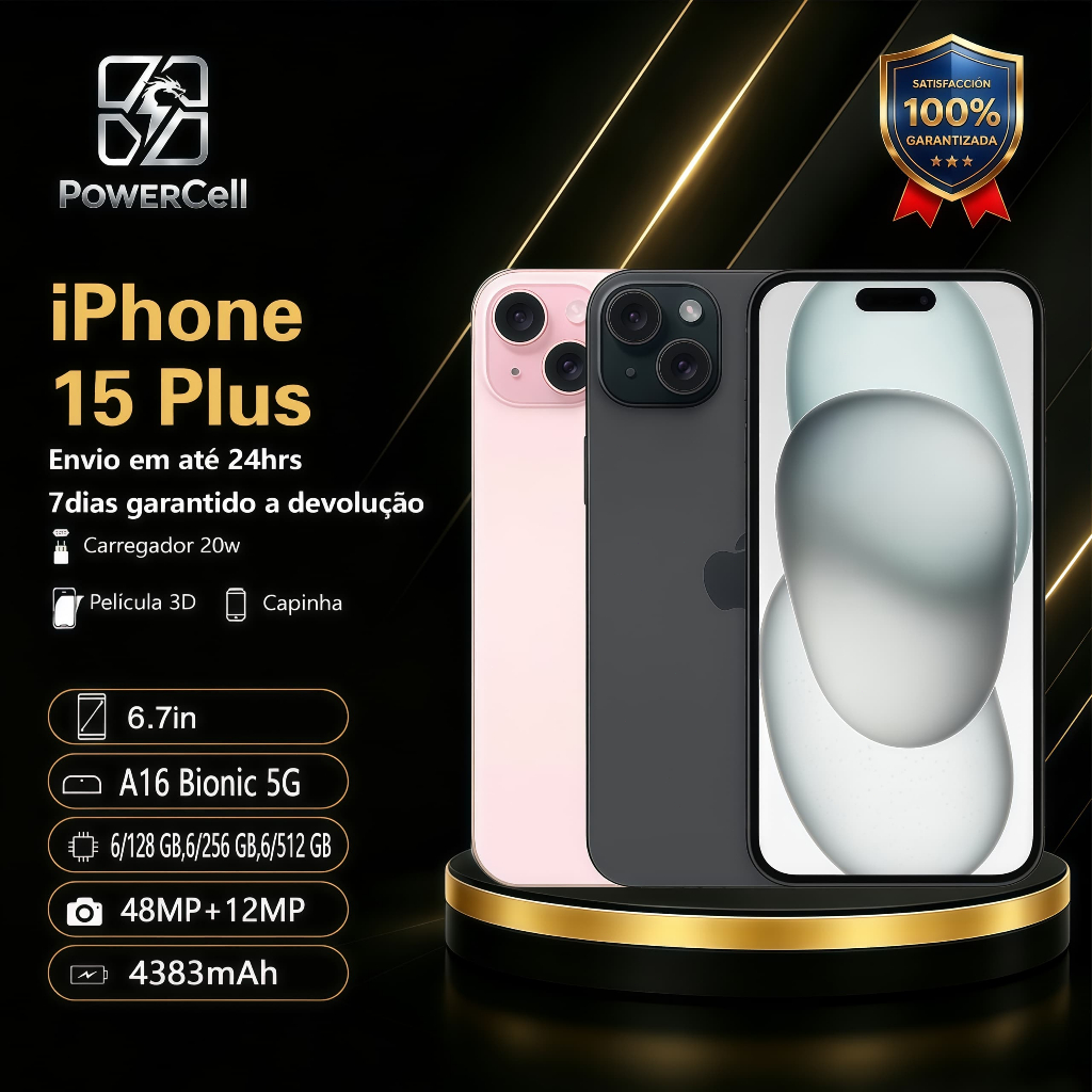 iPhone 15 Plus 128GB Original Apple Vitrine Seminovo NF Garantia