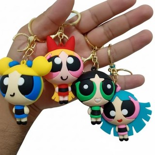 Chaveiro Meninas Super Poderosas Lindinha Florzinha Docinho e Princesa Lindas para Mochila Chave Estojos