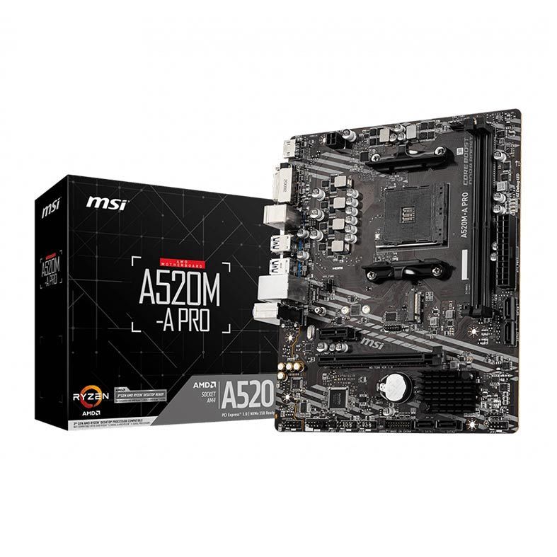 Placa Mãe MSI A520M-A PRO, DDR4, Socket AMD AM4, mATX, Chipset A520, MSIA520MAPRO💰 R$ 308