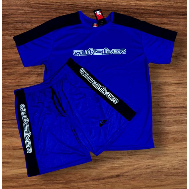 Kit Conjunto Masculino Camiseta e Bermuda QKS Lançamento