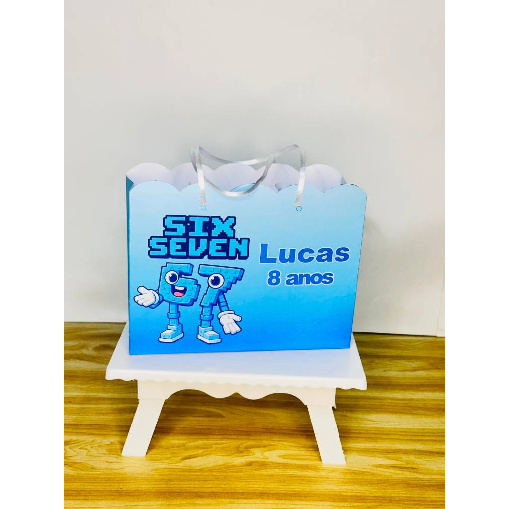 Sacolinha Personalizada Festa Aniversário | Six Seven | Lembrancinha Infantil | Qualquer Tema