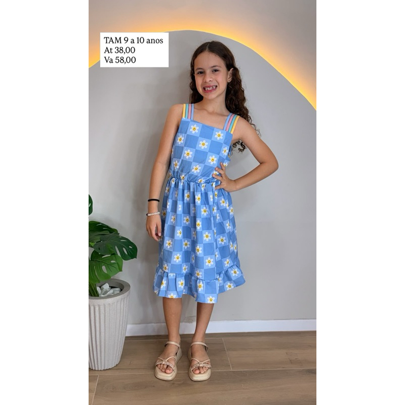 Vestido Infantil Menina 10 Anos Estampado Sortido Roupa Infantil Feminina Festa Casual