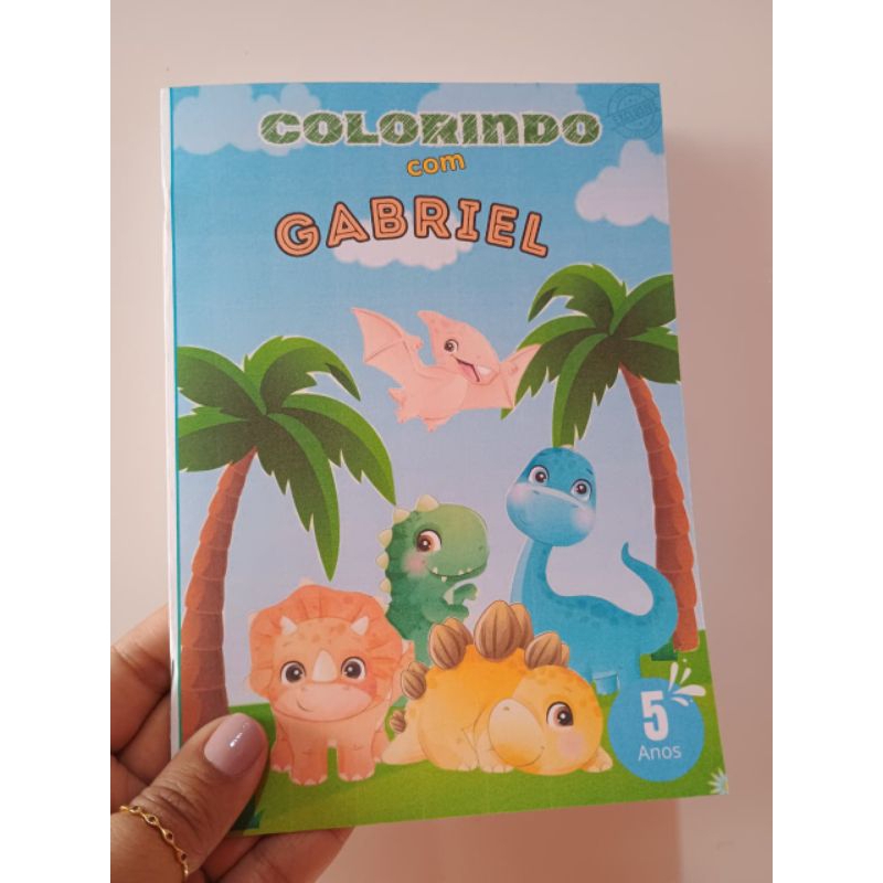 Revistinha de colorir Personalizada infantil/nome e idade/8 desenhos / lembrancinha para aniversário/ A5
