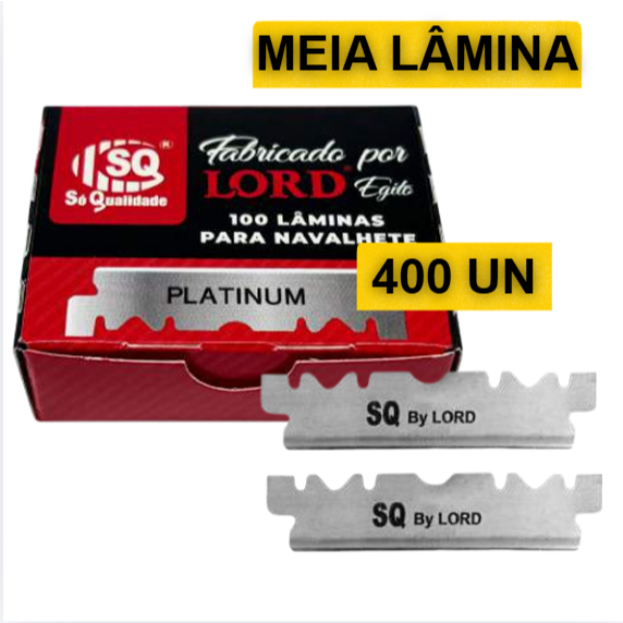 Meia Lâmina Lord 100% Inox Premium Alta Qualidade Uso Profissional Utilidades Barbearia Cabelo Barba