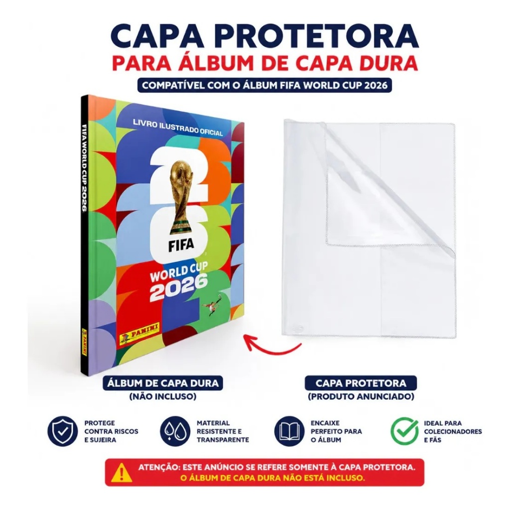 Capa Protetora Álbum Copa do Mundo 2026 - CAPA DURA