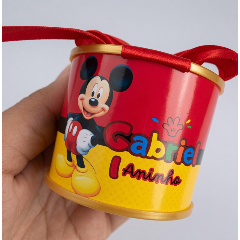 Kit tubulatas personalizadas Mickey | lembrancinha aniversário infantil | festa Mickey