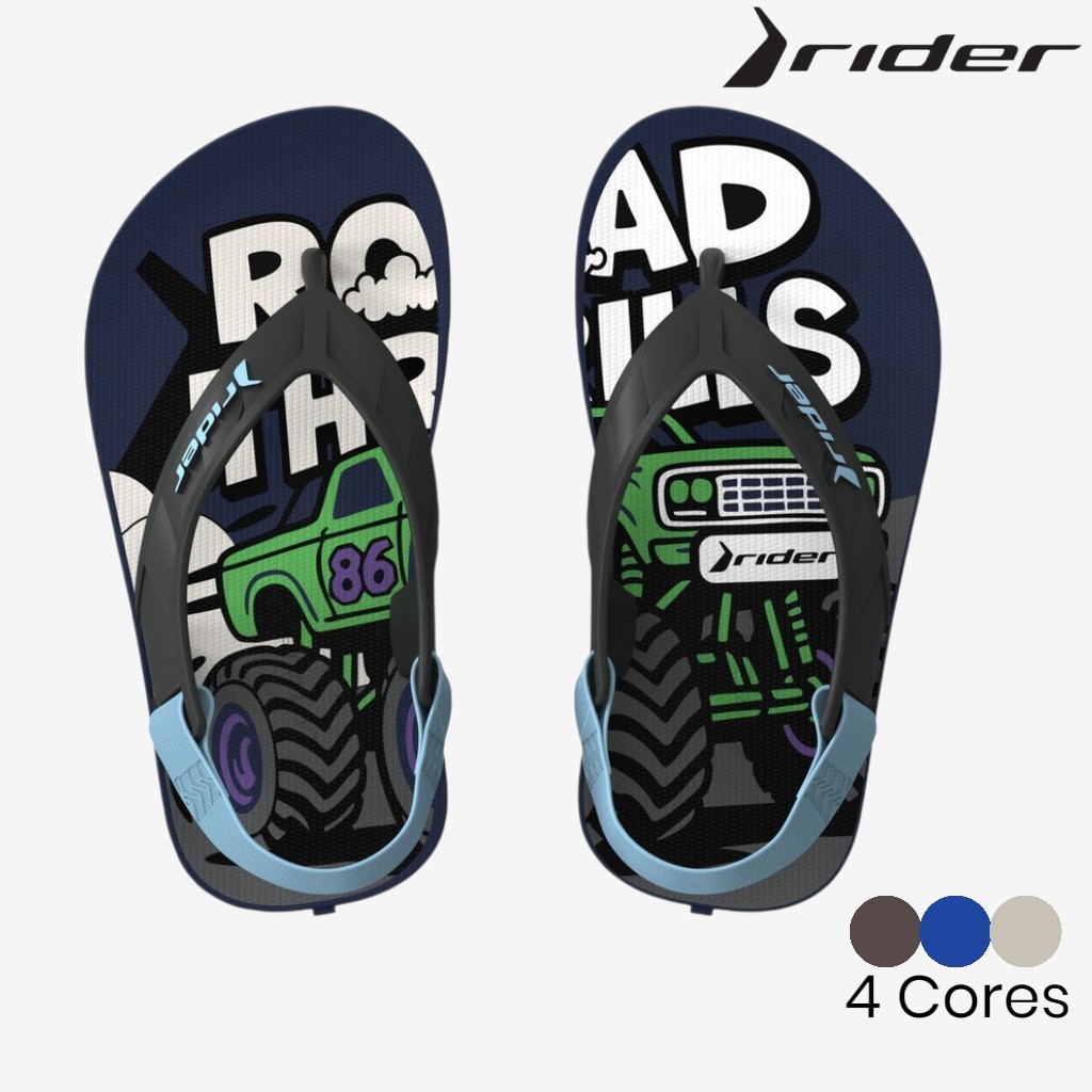 Chinelo Baby Infantil Rider Street Fun Masculino com Elástico - Original