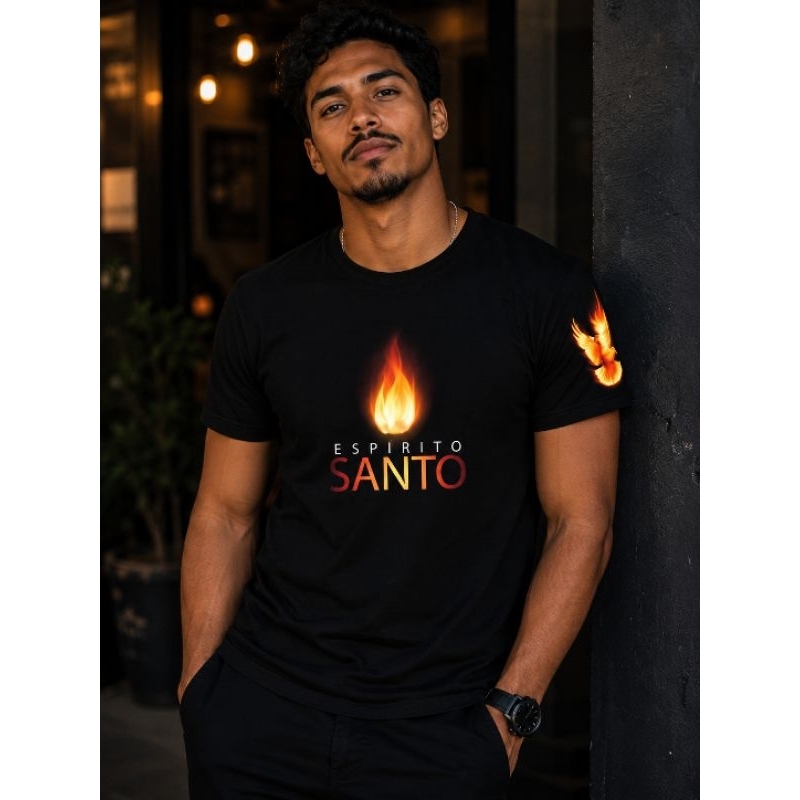 Camiseta/ Blusinha Gospel Evangélica Adulto e Infantil do Espírito Santo/ Camiseta Espírito Santo