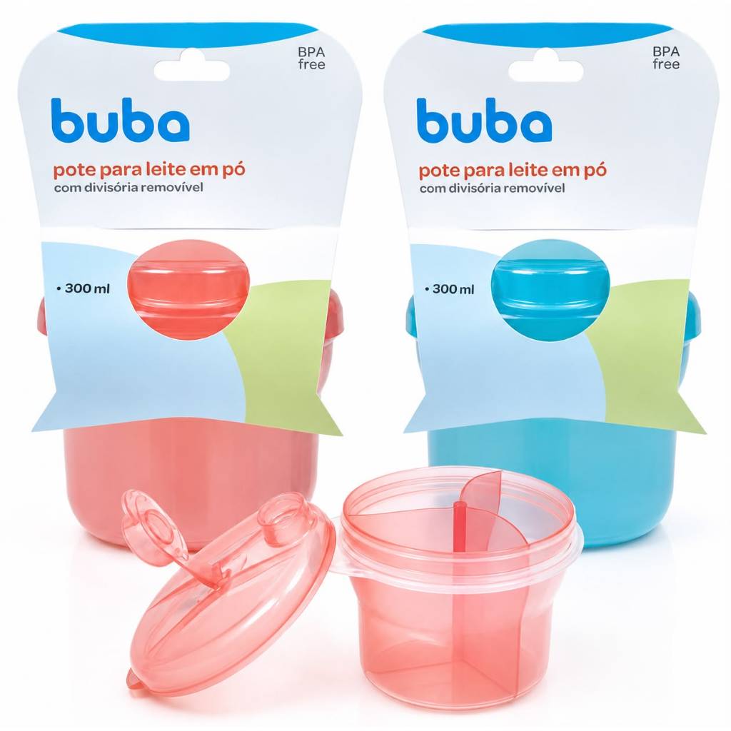 Pote divisor e organizador de leite em pó BUBA produto ORIGINAL
