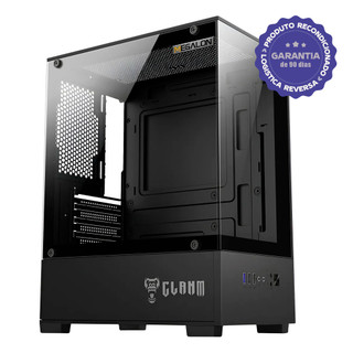 Gabinete Gamer CLANM Megalon Mini Tower Preto Vidro Temperado USB3.0 [Semi-novo/ Lacrado]
