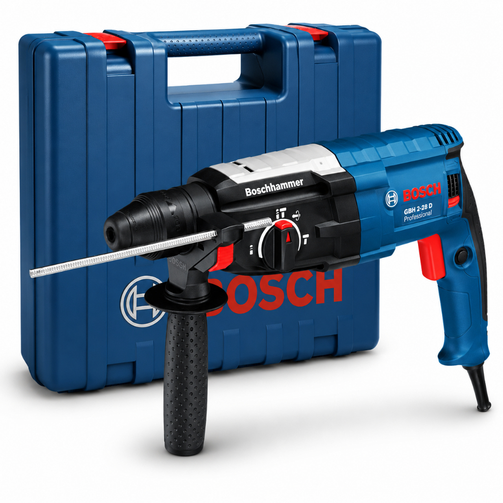 Martelete Perfurador GBH 2-28 D Bosch Rompedor 850W SDS-Plus Maleta