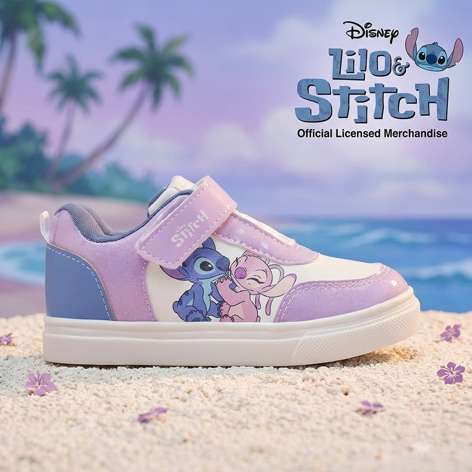 Tênis Disney Infantil Stitch Bebê Casual Confortável Leve Personagem Kids Dia a 