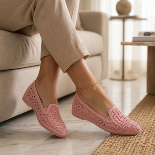 Sapatilha Mocassim Feminina Sandália Casual Rasteirinha Bico Fino