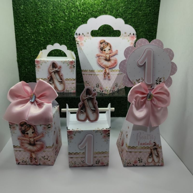 Kit Personalizados caixinhas Jardim das Bailarinas /Lembrancinhas /aniversário para colar e montar em casa - Festa