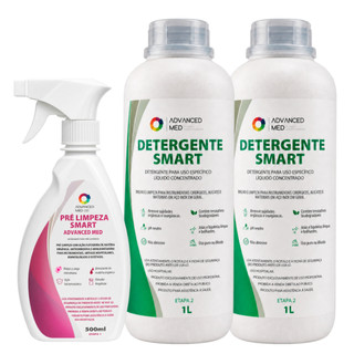 Kit Duplo Detergente Hospitalar Smart e 1 Pré-Limpeza Smart Advanced Med