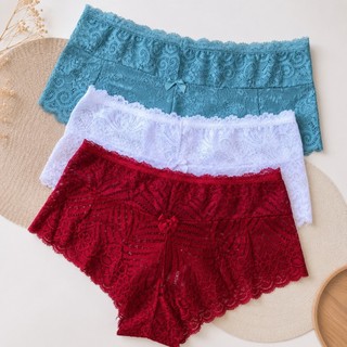 Kit de 5 Calessom Plus Size Mary Rendado Shortinho De Renda Confortável Luxo 48 50 52 54 Mary