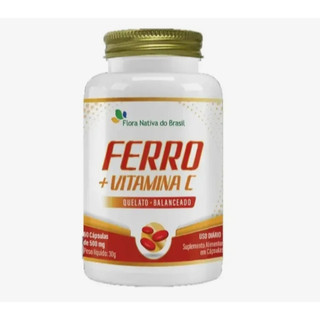 Ferro + Vitamina C 60 cápsulas 500mg - Flora Nativa do Brasil
