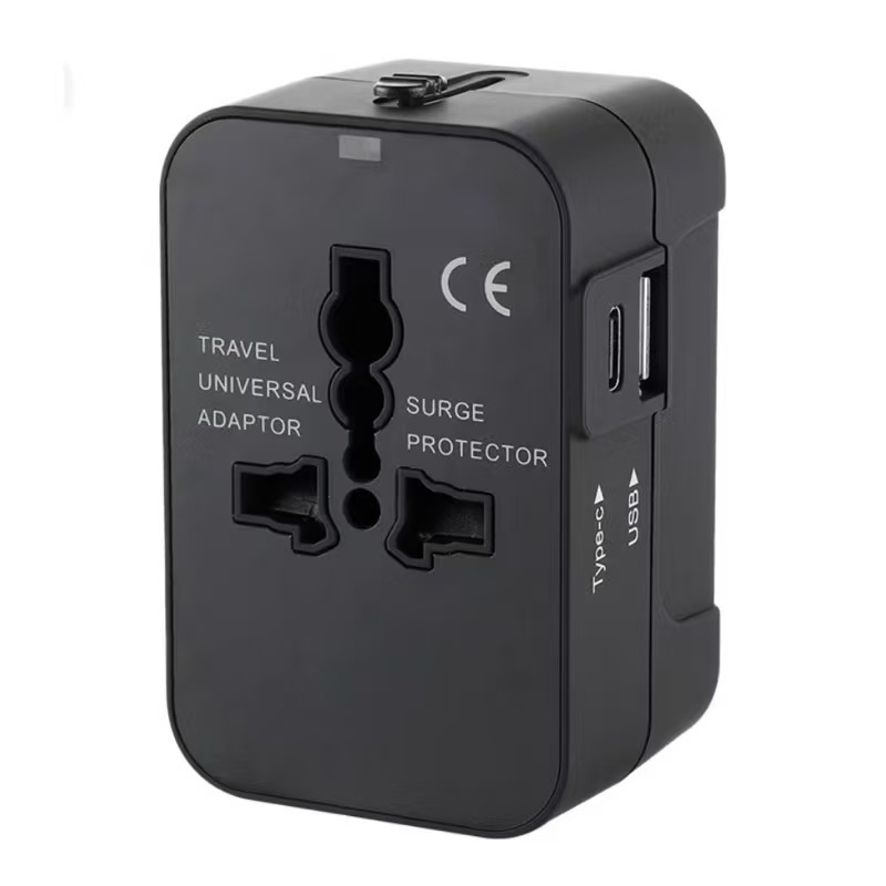 Adaptador De Tomada Universal Com1 Usb E Usb-C Viagem Compativel 150 País-T202C