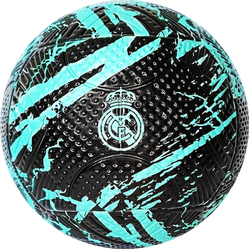 Bola Futebol Campo Nº 5 Real Madrid Oficial Preta Verde PVC PU Alta Qualidade
