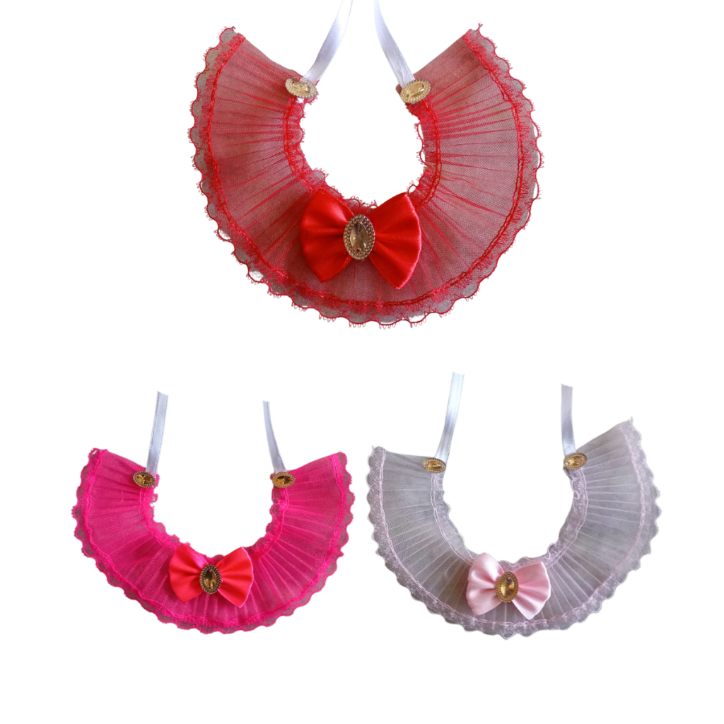 Gargantilha Boneca Para Pet Cães Pet Shop Kit c/10