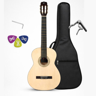 Violão Alpha classico com bag capotraste palheta corda de nylon para iniciantes