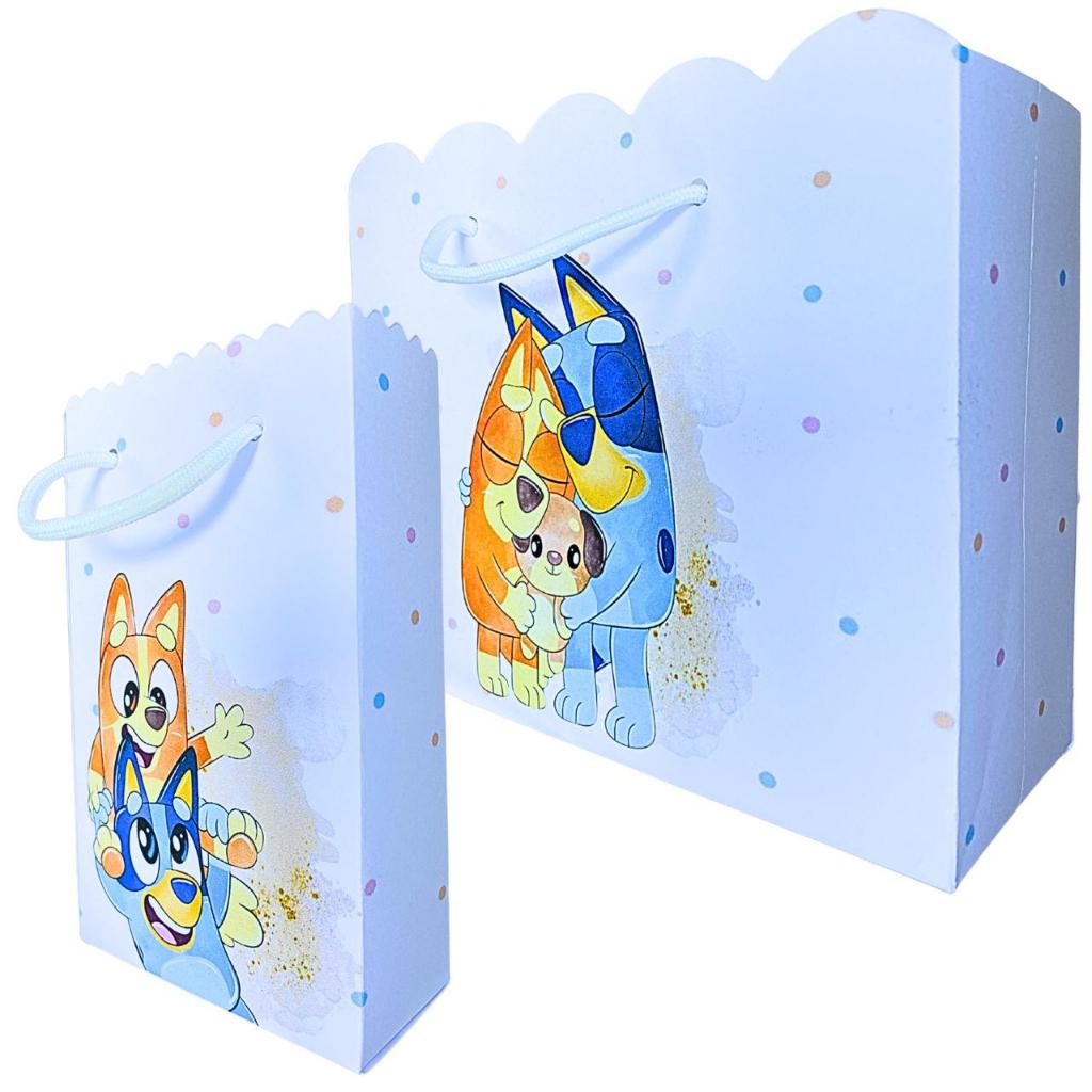 Sacolinha Bluey e Bingo Aquarela Lembrancinha Festa Infantil Sacolinhas Personalizada Envio Rapido Bolsa Bolsinhas